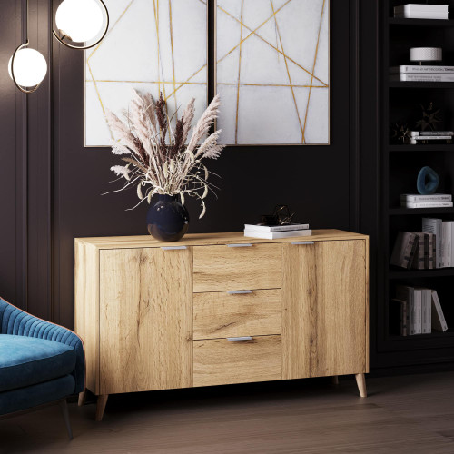 Комод с ящиками и тумбами 80х139х40 см KOD- КМ-14 Хюгге