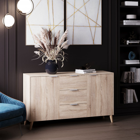 Комод с ящиками и тумбами 80х139х40 см KOD- КМ-14 Хюгге