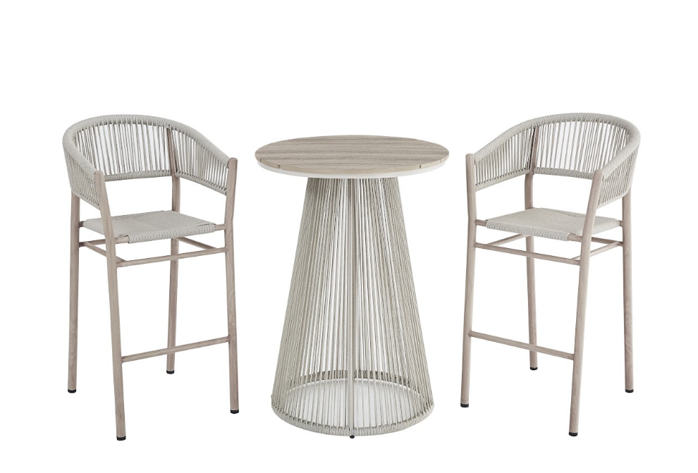 Стол садовый барный VTR- ODBT-20 (Изола) дрифтвуд грей + айвори