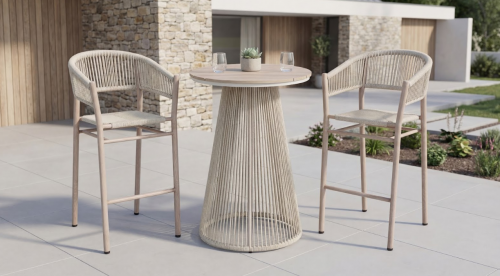 Стол садовый барный VTR- ODBT-20 (Изола) дрифтвуд грей + айвори