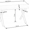 Стол деревянный раскладной PL- Halmar APEX (160/250) массив дуба