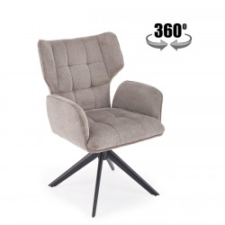 Стул поворотный HALMAR K-601 пепельный/чёрный