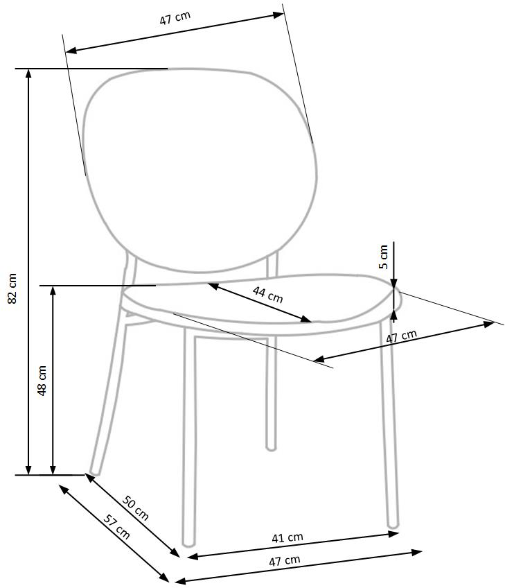 Стул обеденный мягкий PL- Halmar K-398