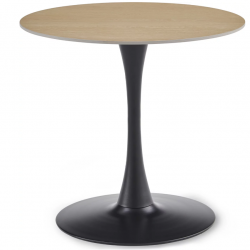 Стол обеденный CRV- "OLSEN" Wooden top Black base Metal base, sintered stone top