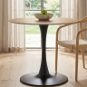 Стол обеденный CRV- "OLSEN" Wooden top Black base Metal base, sintered stone top