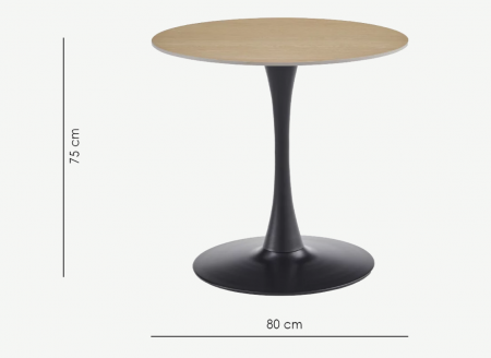Стол обеденный CRV- "OLSEN" Wooden top Black base Metal base, sintered stone top