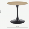Стол обеденный CRV- "OLSEN" Wooden top Black base Metal base, sintered stone top