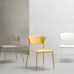 Стул пластиковый VLL- SCAB LISA 2865 (молочный, светло-серый, желтый)