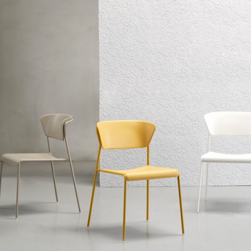 Стул пластиковый VLL- SCAB LISA 2865 (молочный, светло-серый, желтый)