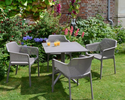 Комплект Nardi DEI- стол Clipx 70 см + 4 кресла Net, tortora