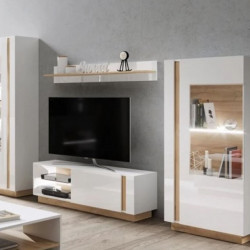 Стенка Perfect Home Arco (Marco) белый глянец/дуб грандсон