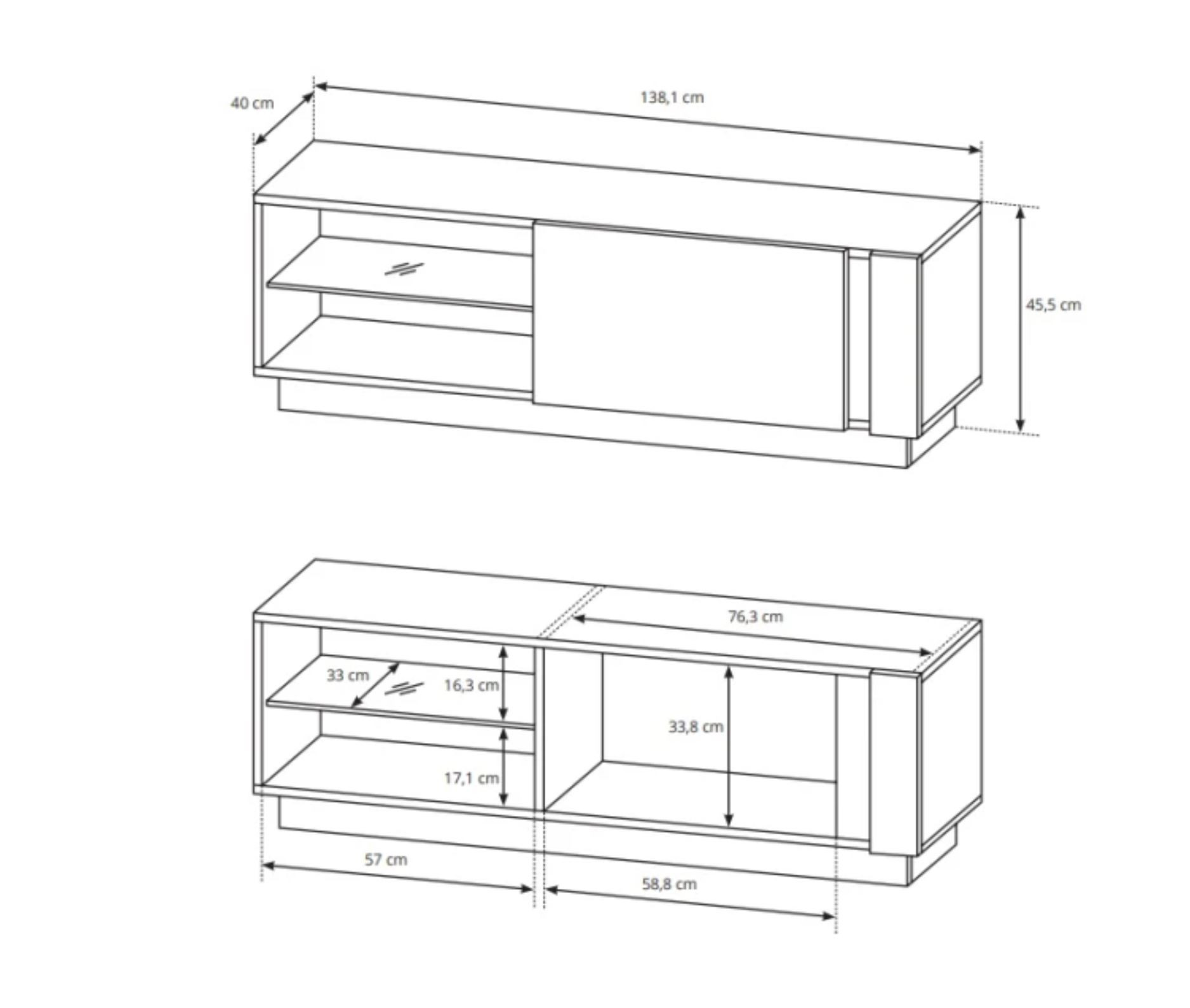 Стенка Perfect Home Arco (Marco) белый глянец/дуб грандсон