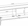 Тумба под ТВ Perfect Home Оро / Oro RTV135 MDF 2-дверная с золотыми ножками Бежевый