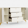 Комод Forte FORREST HILLS FTHK232B белый-золото