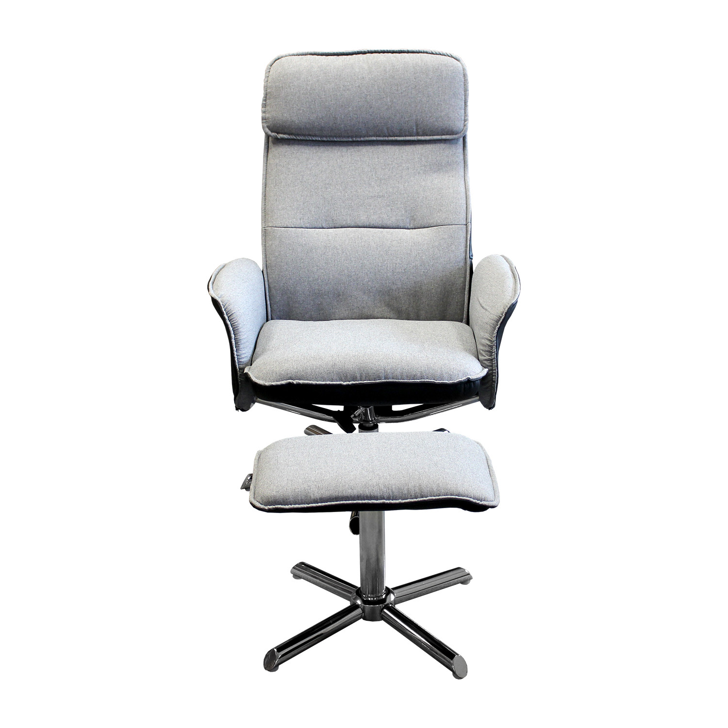 Кресло IDEA DAN с подставкой для ног серый