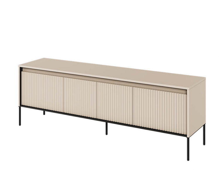 Тумба ТВ  малая TOP- Тренд (TREND) бежевый/черный с подсветкой   