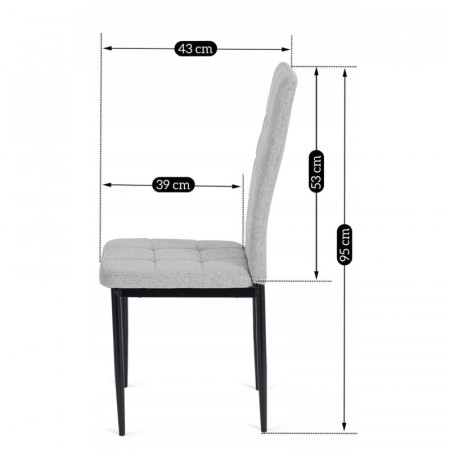 Стул кухонный MEBEL ELITE Тех серая ткань