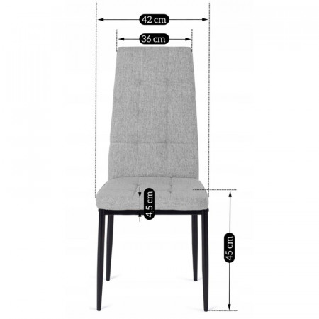 Стул кухонный MEBEL ELITE Тех серая ткань