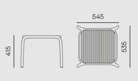 Стол кофейный садовый VLL- FERNE Berne (антрацит, кирпичный)