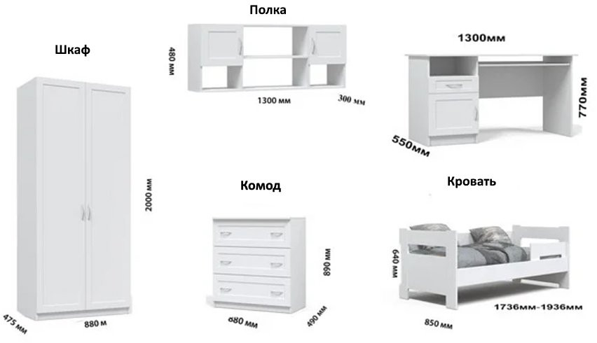 Полка навесная VRN- MDF ZEFFIR