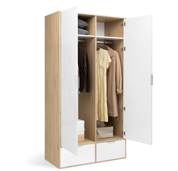 Шкаф двух дверный MRK- Оливия 2д2ш