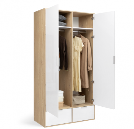 Шкаф двух дверный MRK- Оливия 2д2ш