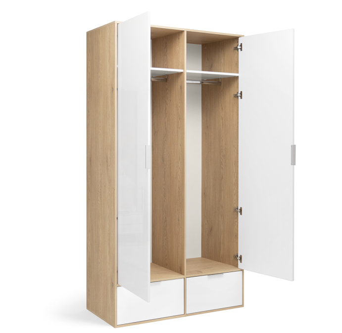 Шкаф двух дверный MRK- Оливия 2д2ш