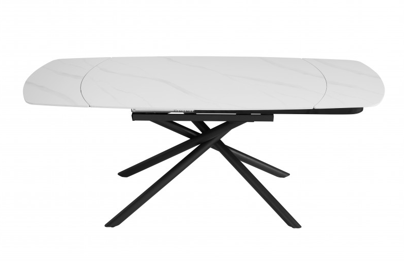 Стол обеденный BIO- Гатвик (черный/ керамика белый)