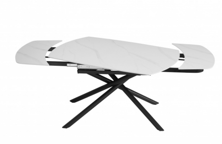 Стол обеденный BIO- Гатвик (черный/ керамика белый)