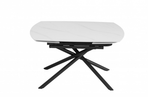 Стол обеденный BIO- Гатвик (черный/ керамика белый)