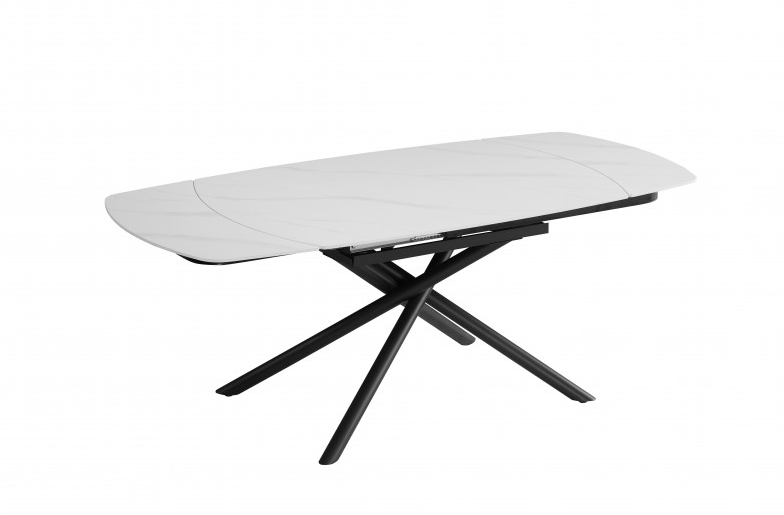 Стол обеденный BIO- Гатвик (черный/ керамика белый)