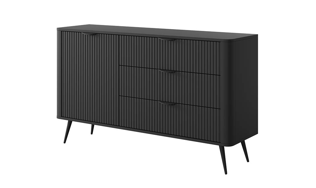 Комод TOP- Лагуна (Lante) 1Д3Ш Черный  