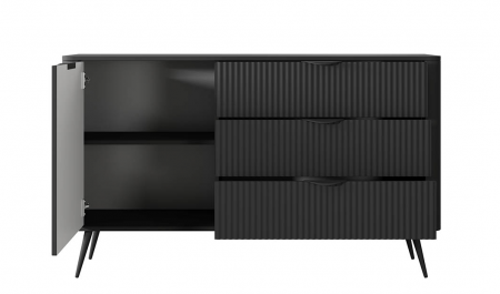 Комод TOP- Лагуна (Lante) 1Д3Ш Черный  