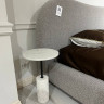 Стол журнальный d-35 см CRV- Tilt, White banswara marble (белый)