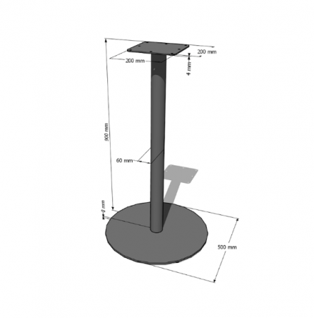 Опора для стола LVK- Kolo, высота 900 мм  