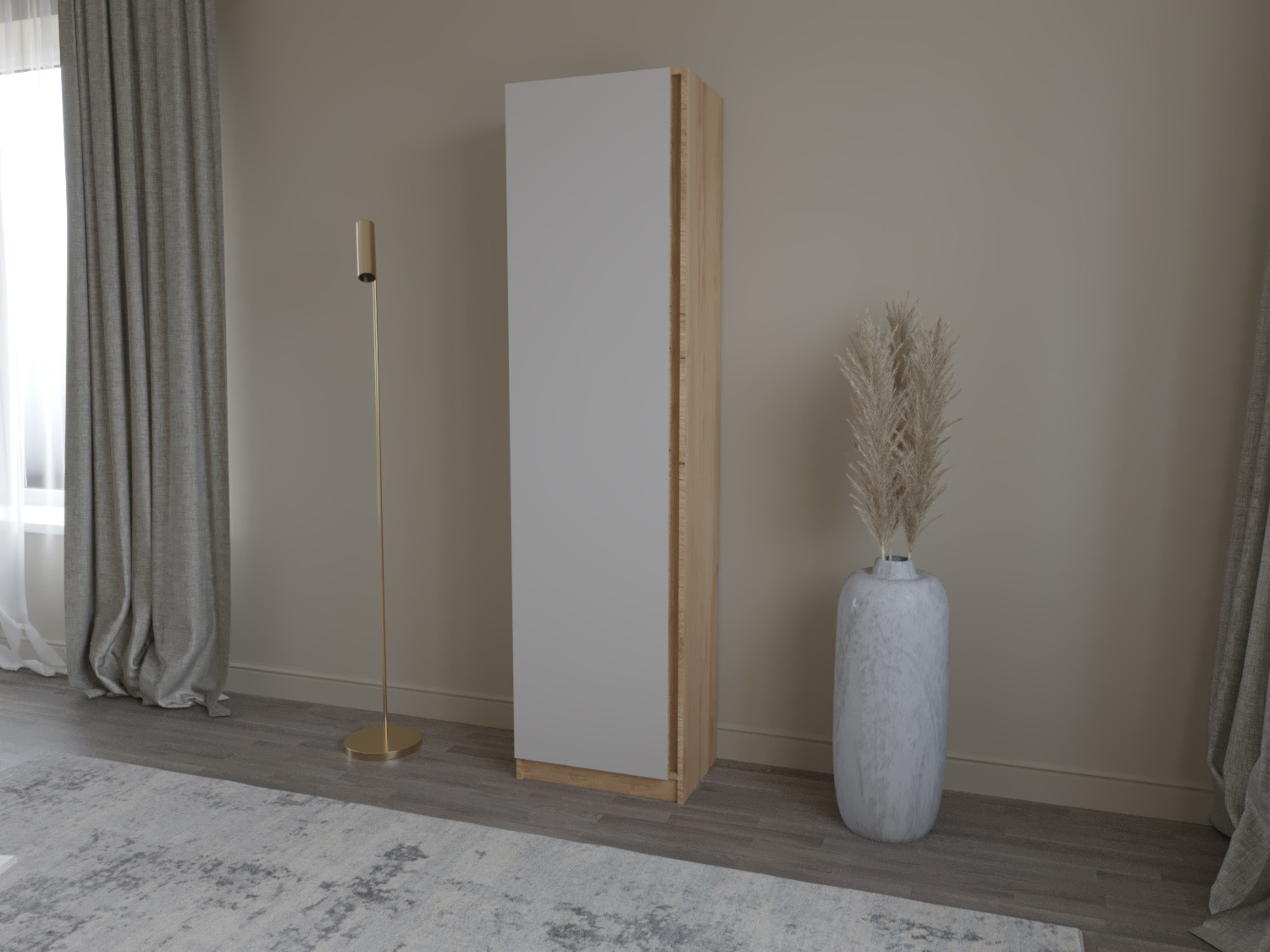 Шкаф-пенал на 1 дверь ViA- Таун Т-5