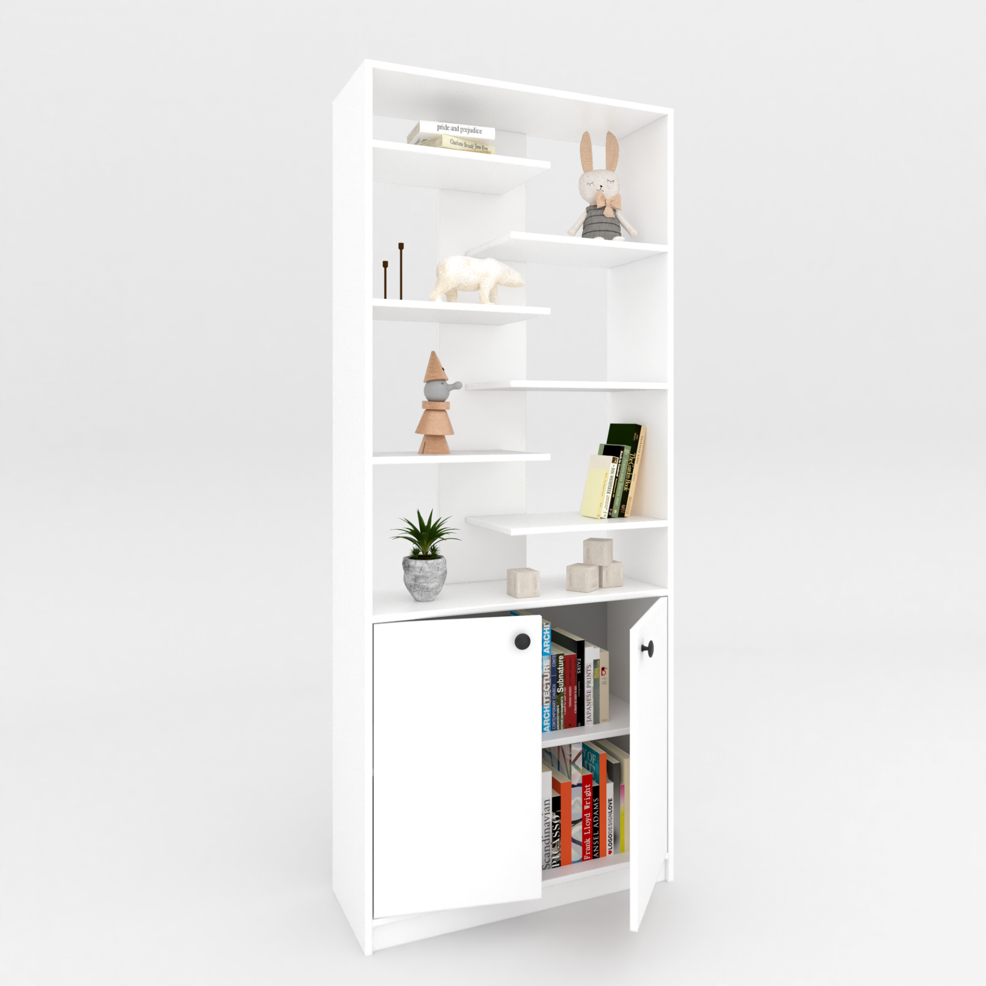 Шкаф оригинальный 195х80х30 см KOD- ШК-о-детская (белый)