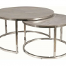 Журнальный стол SIGNAL  PORTAFINO B Серый Диаметр 60, Диаметр 45 / Хром (комплект) 