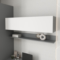 Полка навесная для книг KOD- ПК-11 Ейр (белый фасад)