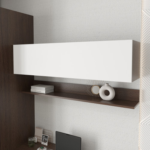 Полка навесная для книг KOD- ПК-11 Ейр (белый фасад)