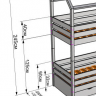 Кровать двухъярусная с ящиками WDS- Домик (индивидуальный заказ)