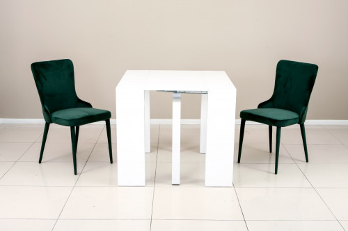 Стол трансформер консоль EXI- Пезаро 40-230 см белый глянец