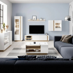 Гостиная Perfect Home Arco А  белый глянец/дуб грандсон