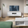 Комод высокий Perfect Home Новая/Nova 2-дверный с золотыми ножками K104 Белый