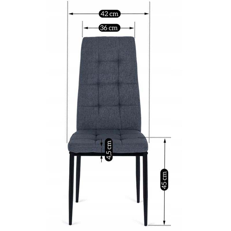 Стул кухонный MEBEL ELITE Тех темно-серая ткань