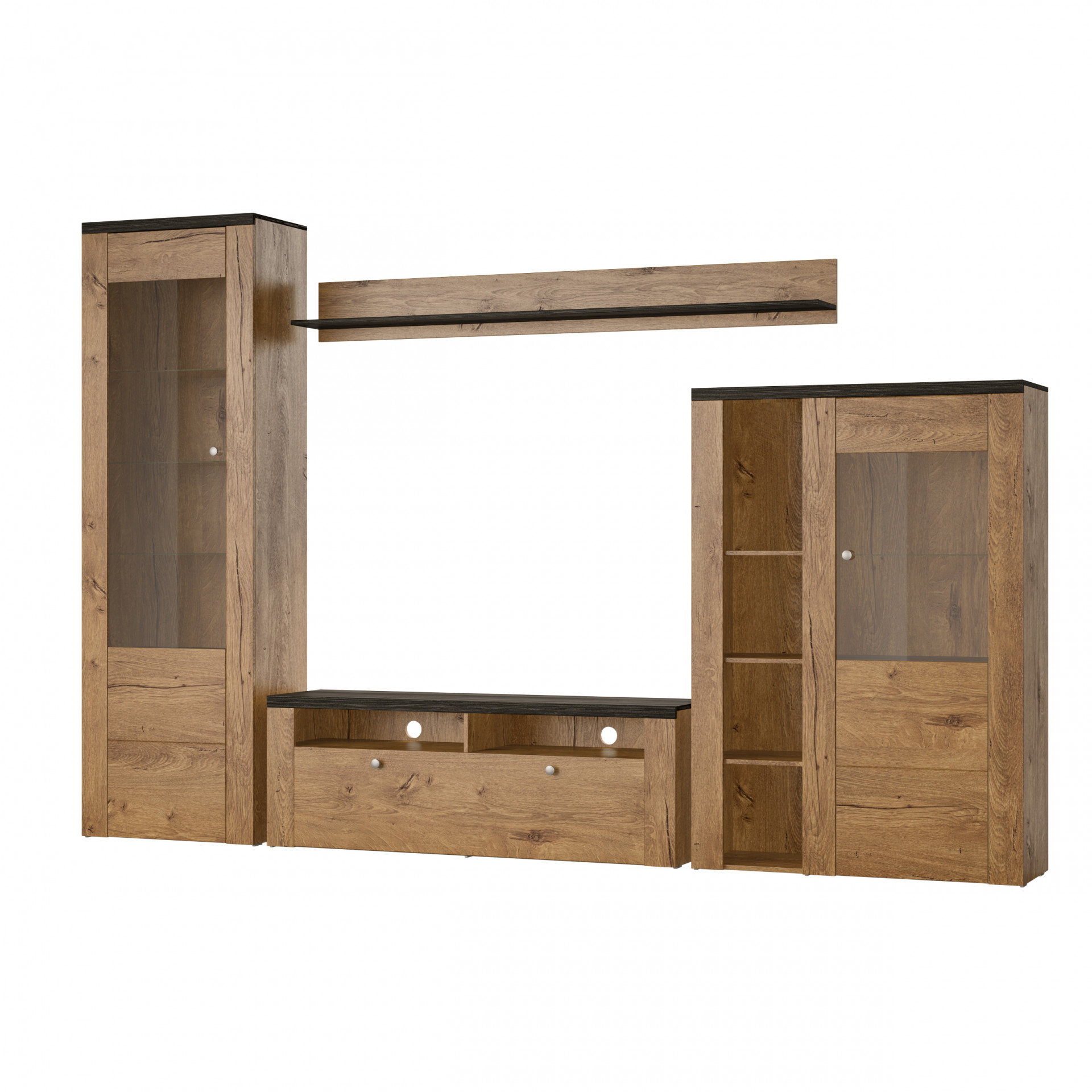 Стенка в гостиную Helvetia LARONA 24L6DZ10 (дуб Лефкас)