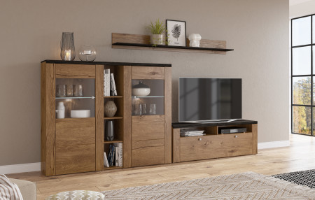 Стенка в гостиную Helvetia LARONA 24L6DZ10 (дуб Лефкас)
