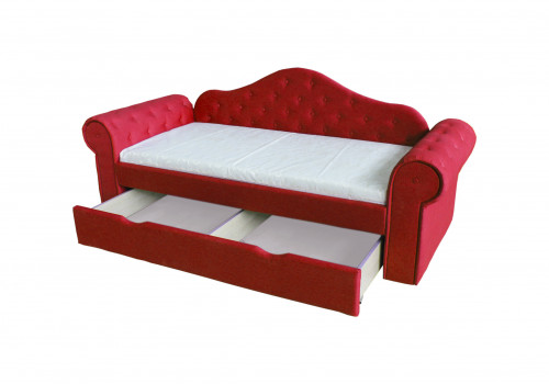 Диван-кровать VRN- Melani (красный, малина)