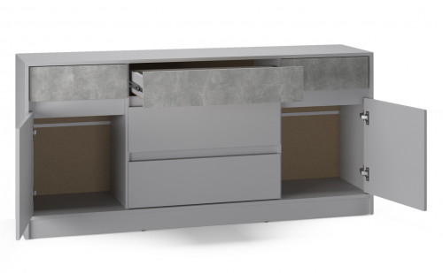 Большой комод EVR- Стайл-1600 кашемир + фасад бетон