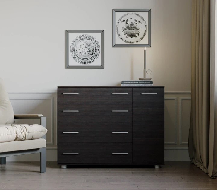 Комод для спальни EVR- К-3 венге темный